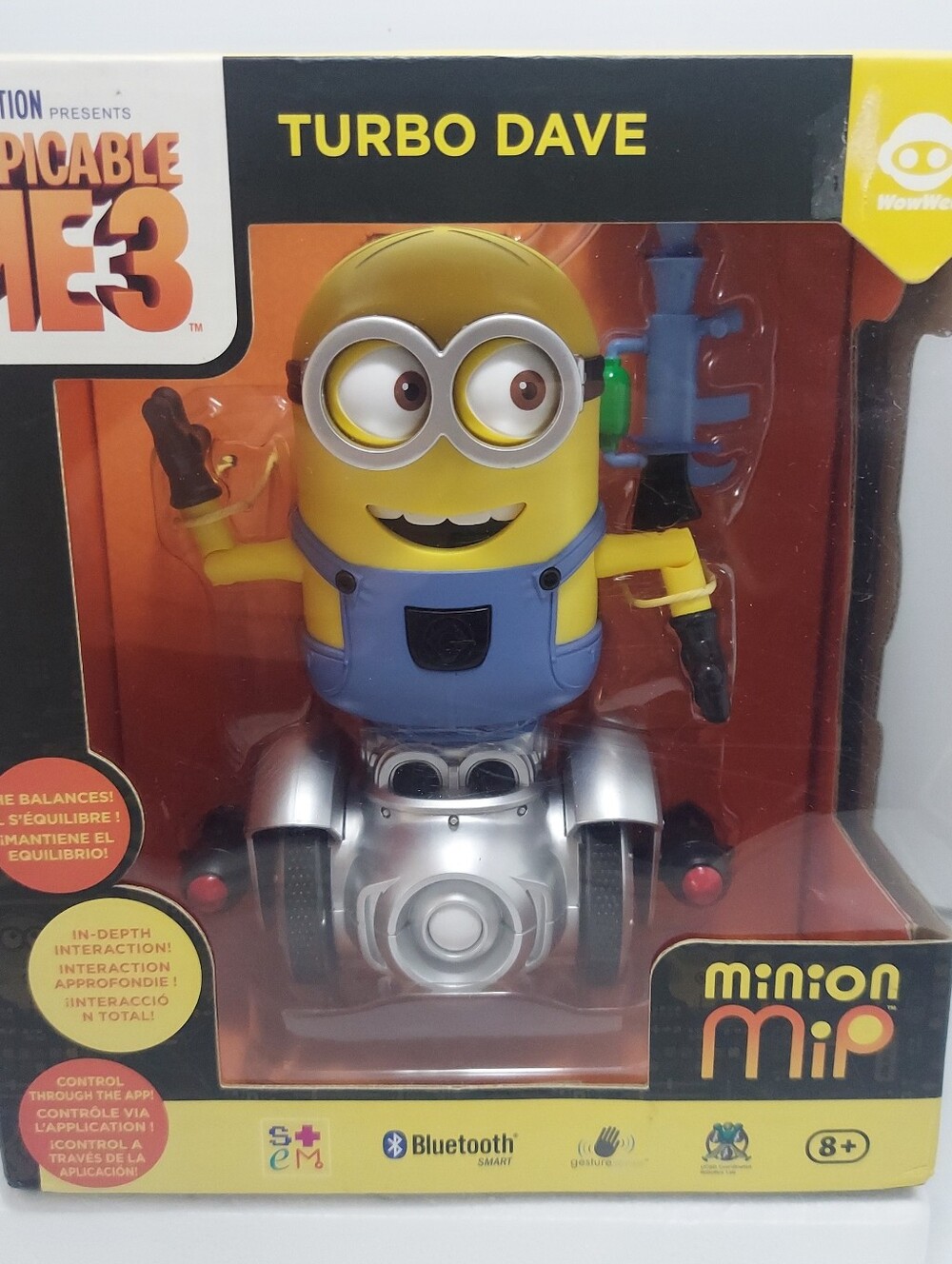 WowWee Despicable Me3 Minion MiP TURBO DAVE Bluetooth App Controlled Robot NEW